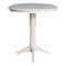 International Concepts Round 36 in Rd Top Pedestal Table, 12 in Leaf, 40.9 inH, Adjustable Height, Unfinished, 36 in W, Wood K-36RXT-27B-6B-2 - alternate 6